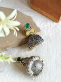 Traditional German Silver Jhumka | AMOLA