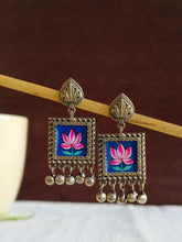 Hand-Painted Oxidized Ghungroo Earrings | AMOLA