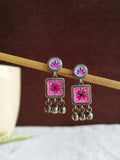 Hand-Painted Enamel Earrings