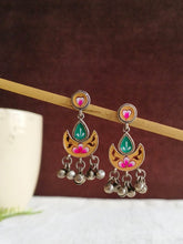 Hand painted Enamel Oxidised Earrings | AMOLA
