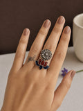 Brass Oxidized Finger Ring | AMOLA