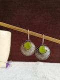 Oxidized Silver Sunburst Hook Earrings | AMOLA