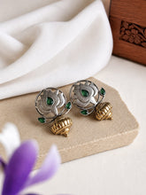 Lotus Dual Tone Oxidised Earrings | AMOLA
