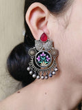 Chand Wali Enamel Earring with Ghungroo | AMOLA