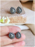 Elegant Oxidised Brass Tiny Studs Combo | Sarichka