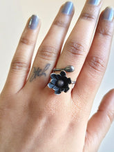 Oxidised Kamal Phool Adjustable Ring | Sarichka