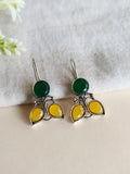 Vibrant Multicolor German Silver Hook Earrings for Daily Wear | AMOLA