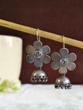 Oxidised Flower Oxidised Hook Jhumki | Sarichka