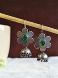 Oxidised Flower Oxidised Hook Jhumki | Sarichka