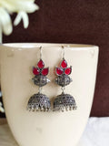 Monalisa Stone Oxidised Jhumki | AMOLA
