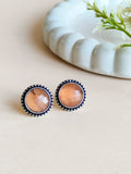 Replica Stone Oxidised Stud | AMOLA