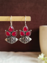 Leaf-shaped Oxidized Earring | Sarichka Fashion