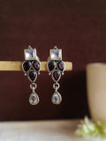 Silver Replica Stone Stud Earrings | AMOLA
