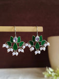Pearl Oxidised Hook Earrings | AMOLA