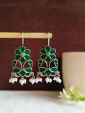 Floral Hook Earrings Silver | AMOLA