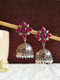 Trendy German Silver Pearl Jhumka Earrings for Elegant Style | AMOLA