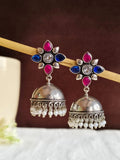 Trendy German Silver Pearl Jhumka Earrings for Elegant Style | AMOLA