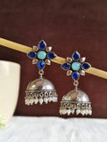 Trendy German Silver Pearl Jhumka Earrings for Elegant Style | AMOLA
