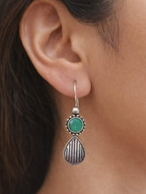 German Silver Oxidised Hook Earrings for Casual Wear | Sarichka