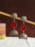 Teardrop Meenakari Jhumka | Sarichka