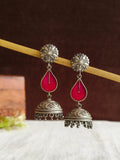 Teardrop Meenakari Jhumka | Sarichka