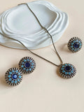 Floral Oxidised Jewelry Set | AMOLA