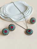 Floral Oxidised Jewelry Set | AMOLA