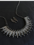 Antique Silver-Toned Elegant Necklace Set | AMOLA