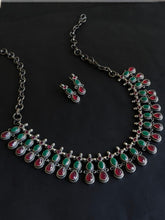 Elegant Silver Finish Party Necklace Set | AMOLA