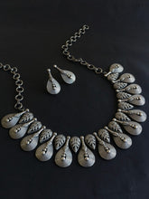 Handmade crafted silver Look like Necklace