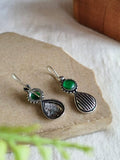German Silver Oxidised Hook Earrings for Casual Wear | AMOLA