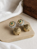 Brass Ball Oxidized Dangler Earrings | AMOLA
