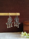 Parrot Pearl Drop Hook Statement Earrings | AMOLA