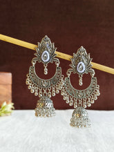 Traditional Chandbali Silver Jhumka Earring | AMOLA