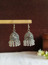 Bird Motif Oxidized Jhumka Earring | AMOLA
