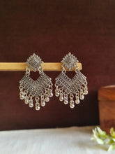 Oxidized Ethnic Dangle Statement Earrings | AMOLA
