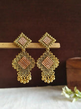 Elegant Gold Filigree Drop Dangler Earrings | AMOLA