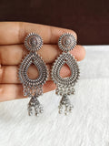 Silver-Plated Oxidized German Silver Jhumka Earrings
