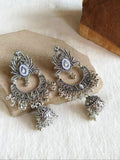 Traditional Chandbali Silver Jhumka Earring | AMOLA