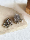 Oxidized German Silver Stud Earrings | AMOLA