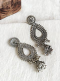 Silver-Plated Oxidized German Silver Jhumka Earrings