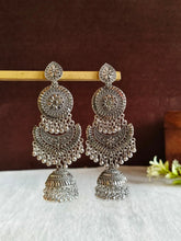 Afghani Oxidized German Silver Jhumki | AMOLA