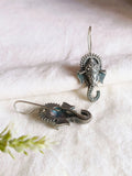 Divine Silver Ganpati Ear Hook Earrings | Sarichka