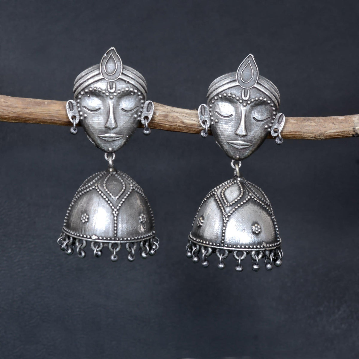 Oxidised Jhumka