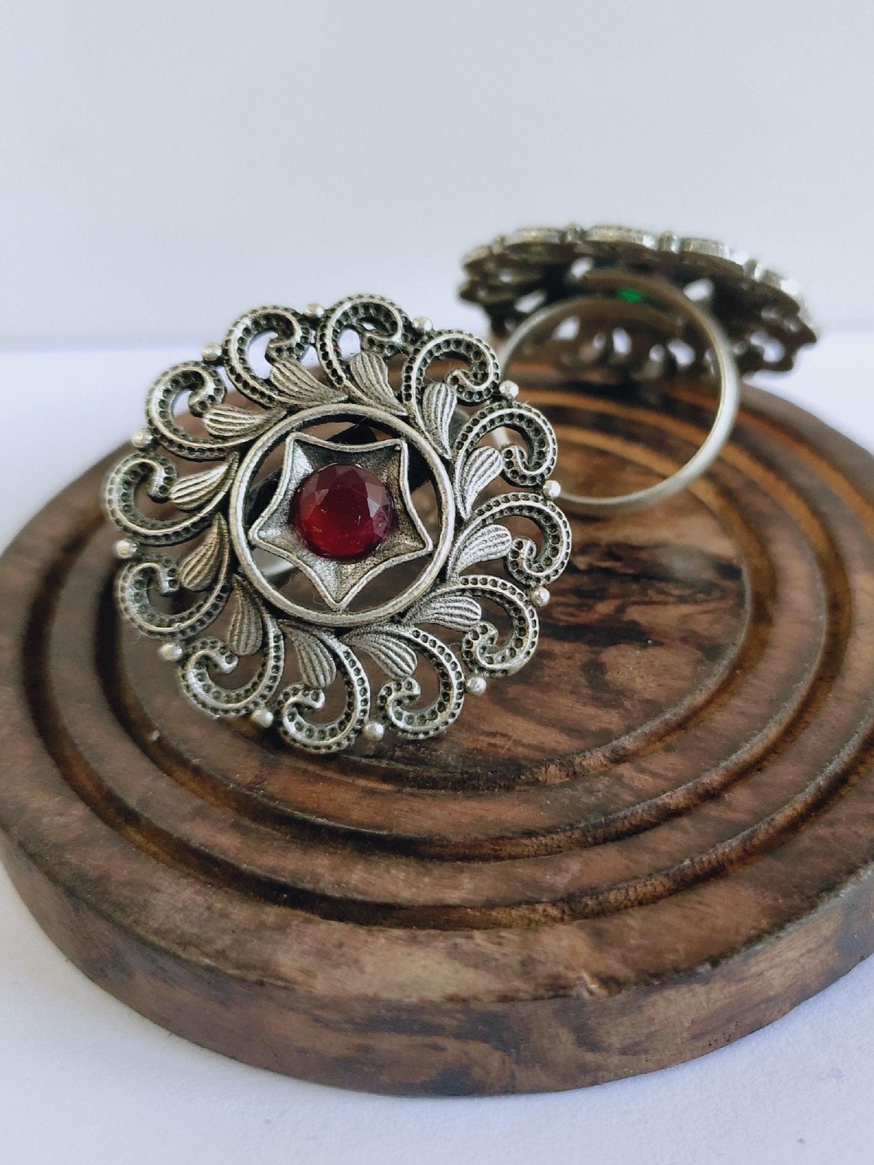 Silver Look-Alike Adjustable Finger Rings – Casual Wear | Sarichka