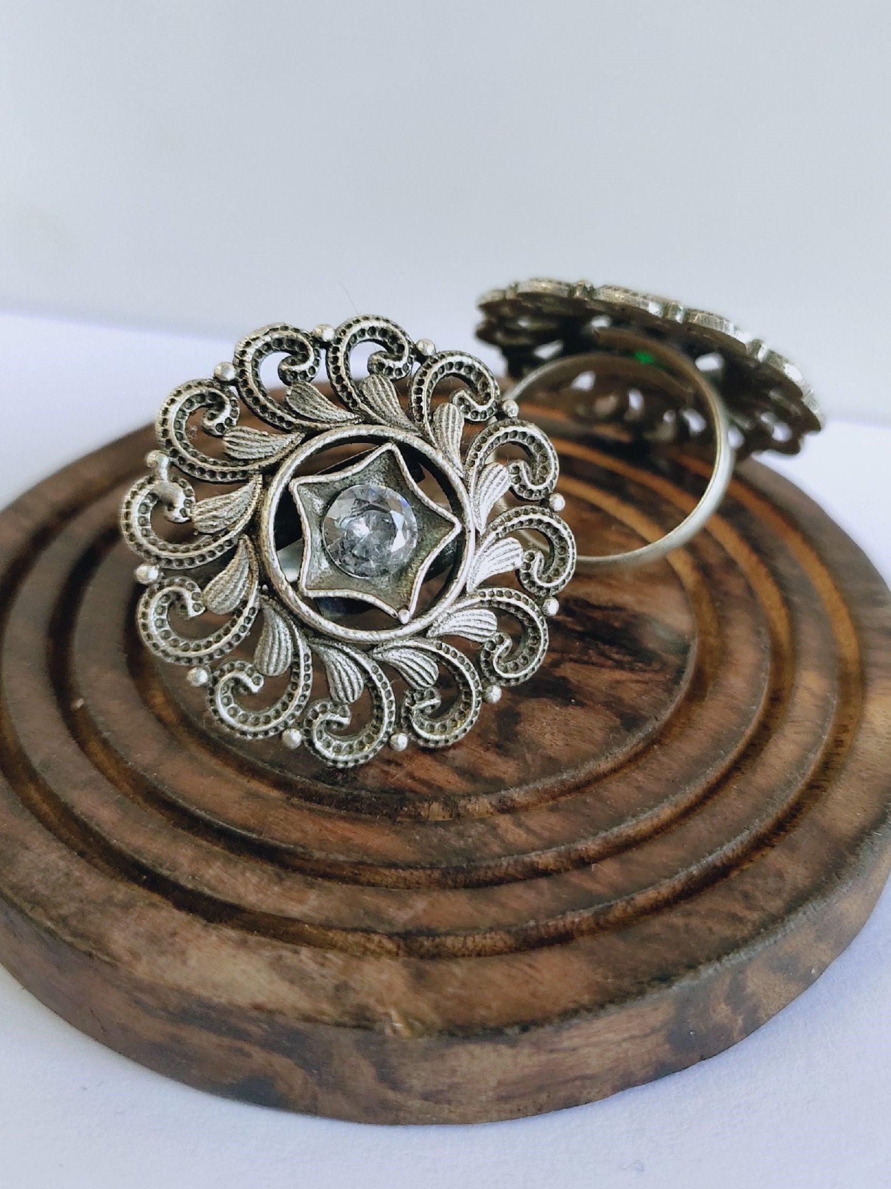 Silver Look-Alike Adjustable Finger Rings – Casual Wear | Sarichka