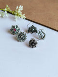 Crimson Charm Oxidized Nosepins | Sarichka