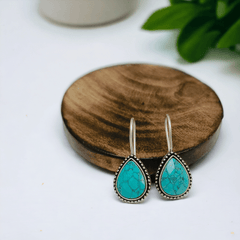 Drop Oxidized Hook Earrings | Sarichka