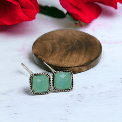 Monalisa Stone Oxidised Earrings | Sarichka