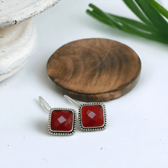 Monalisa Stone Oxidised Earrings | Sarichka